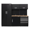 Premier Storage System with Hardwood Worktop 2.48m