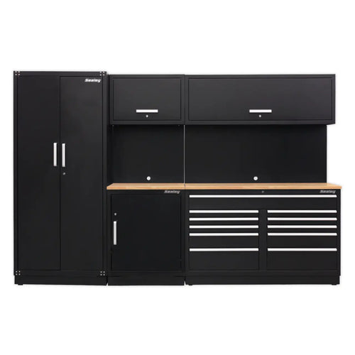 Premier Storage System with Hardwood Worktop 3.26m