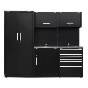 Premier Storage System with Stainless Worktop 2.48m