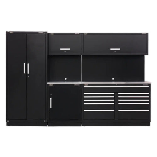 Premier Storage System with Stainless Worktop 3.26m