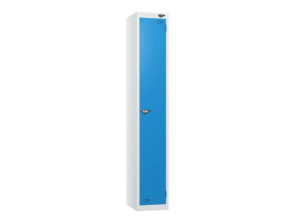 Prime 1 Door Steel Locker Arctic White Cobalt Blue