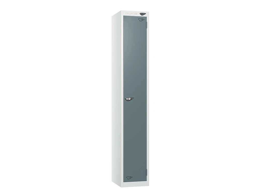 Prime 1-Door Steel Locker - Arctic White & Slate Grey