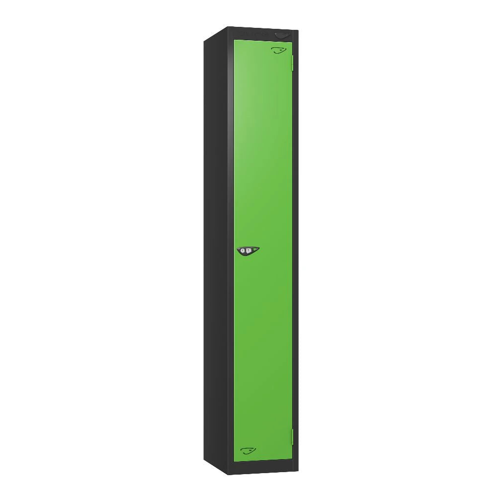 Prime 1-Door Steel Locker - Black & Forest Green