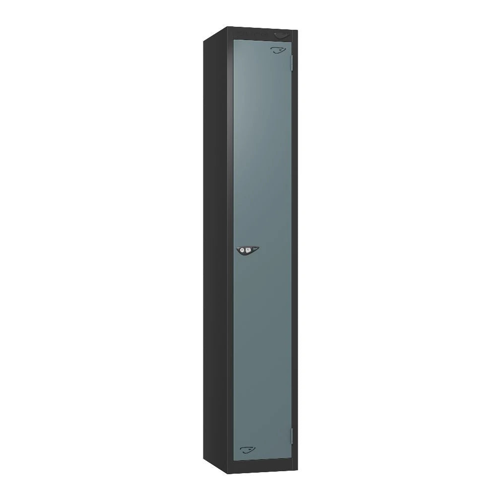 Prime 1-Door Steel Locker - Black & Slate Grey