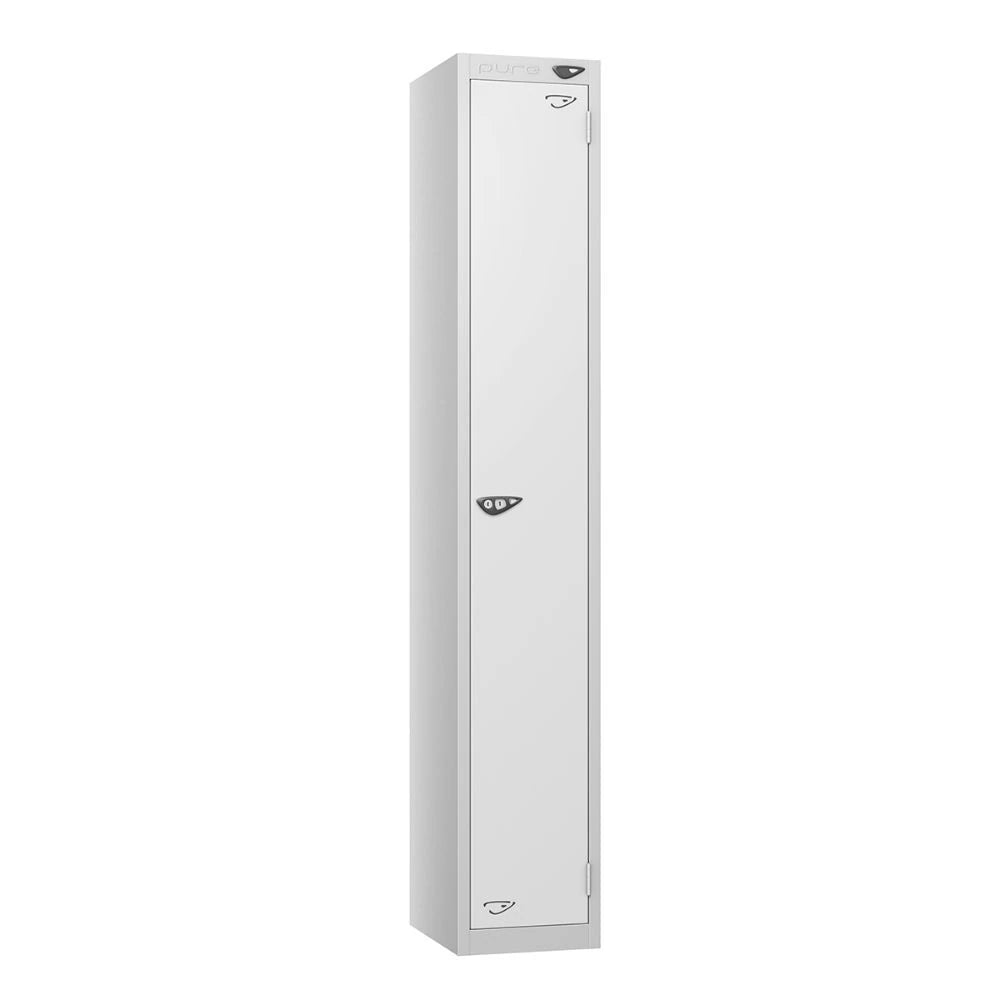 Prime 1-Door Steel Locker - Pearl Silver & Arctic White