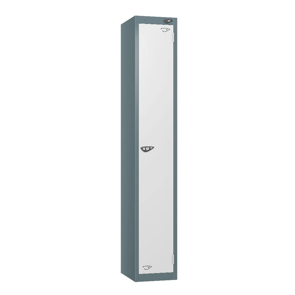 Prime 1-Door Steel Locker - Slate Grey & Arctic White