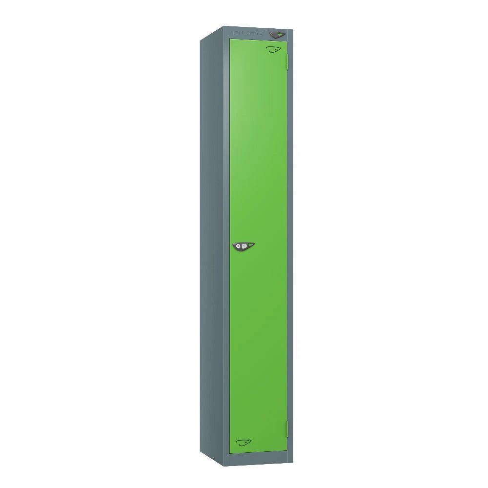 Prime 1-Door Steel Locker - Slate Grey & Forest Green