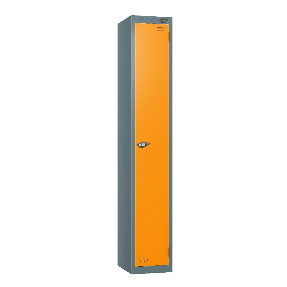 Prime 1-Door Steel Locker - Slate Grey & Magma