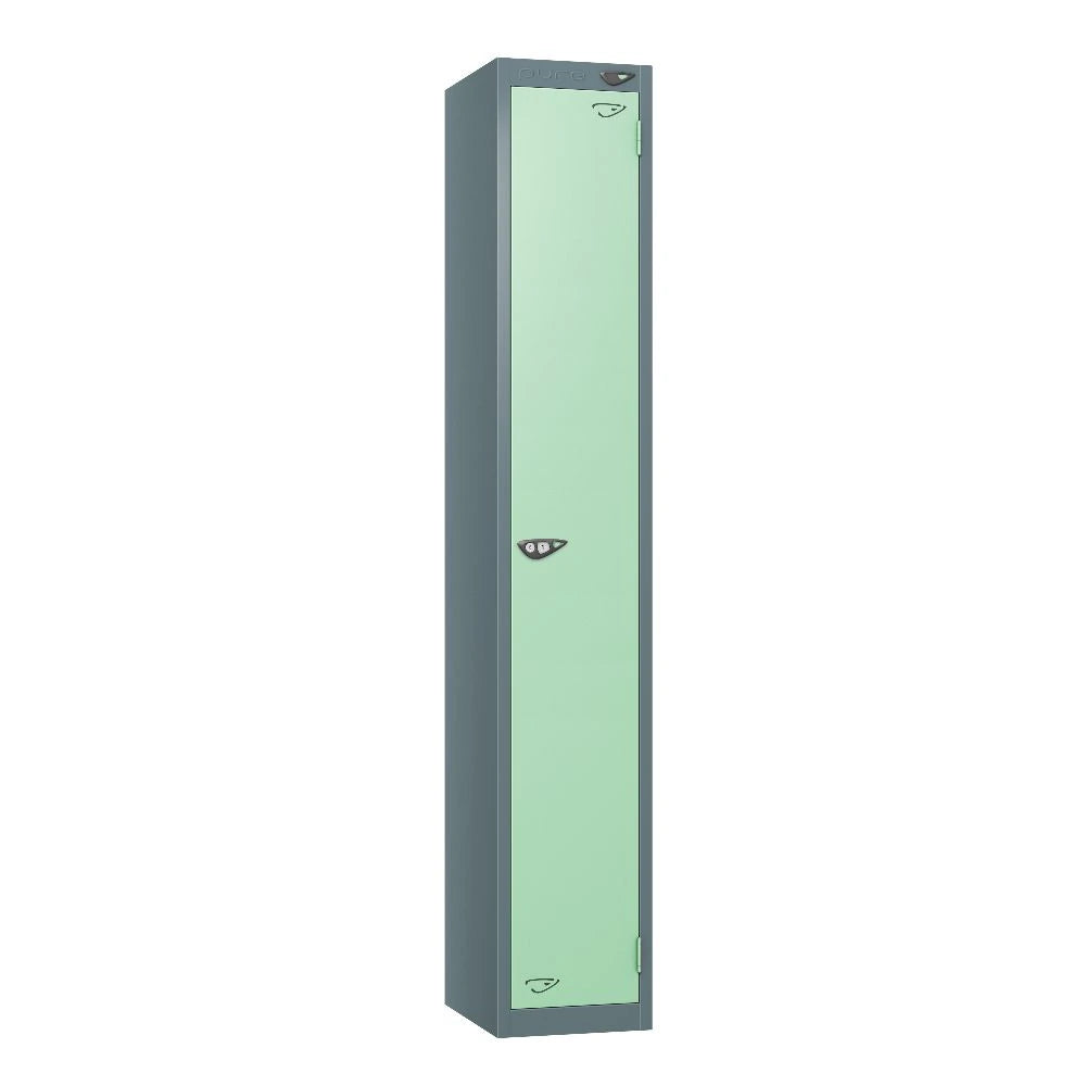 Prime 1-Door Steel Locker - Slate Grey & Mint