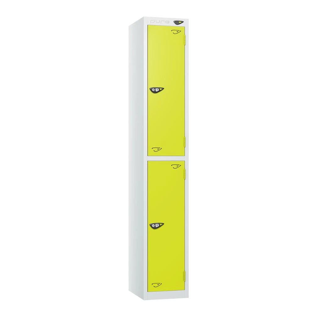 Prime 2-Door Steel Locker - Arctic White Lime Light
