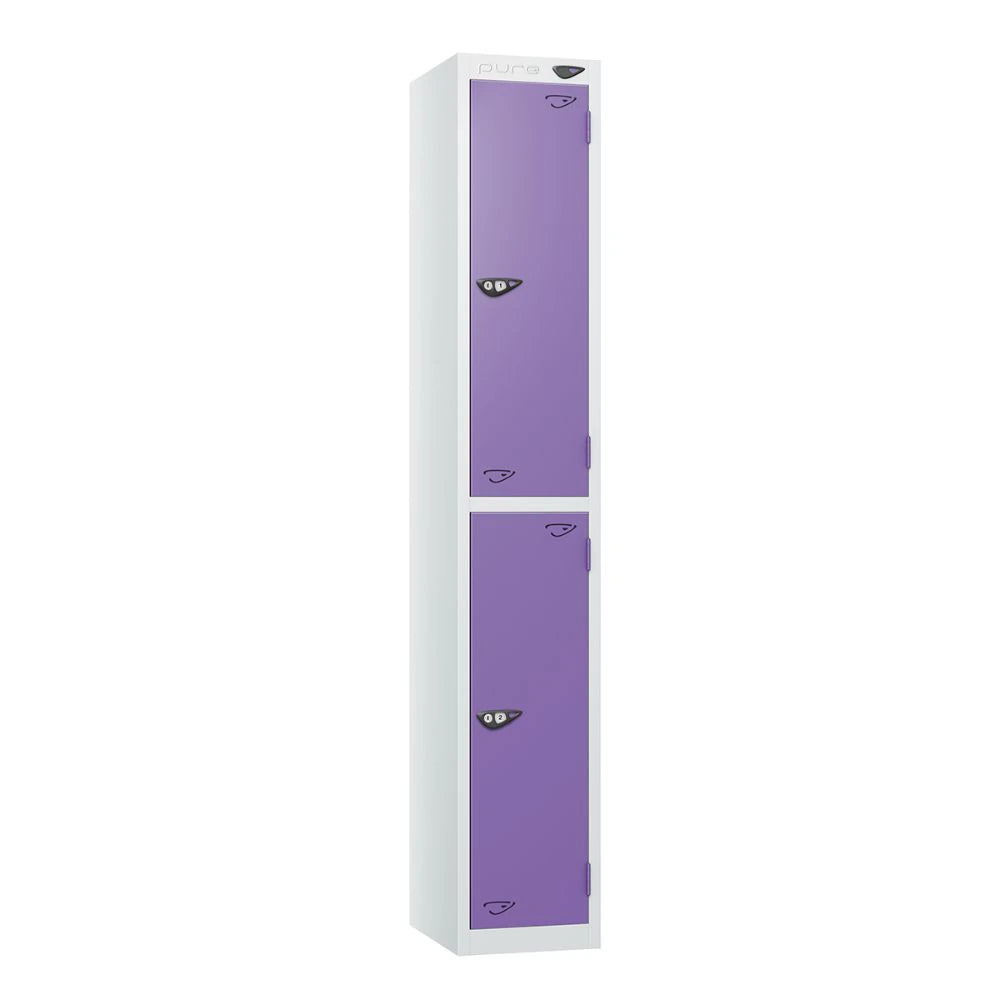 Prime 2-Door Steel Locker - Arctic White Orchid Violet