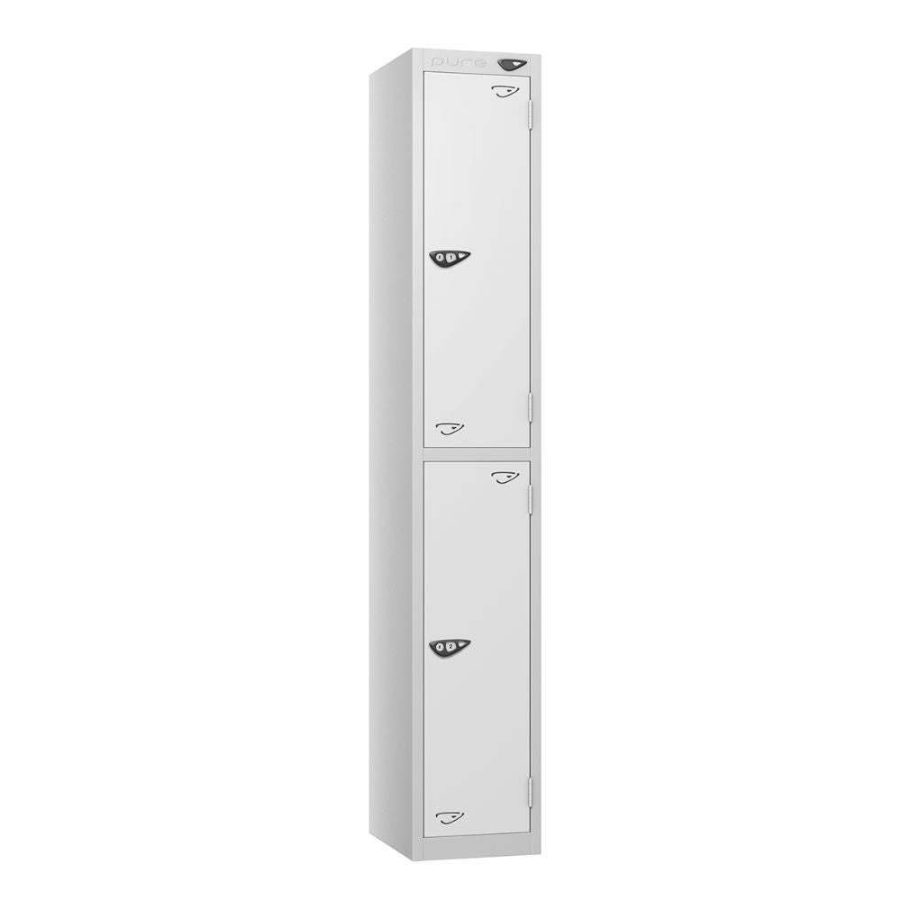 Prime 2-Door Steel Locker - Pearl Silver & Arctic White