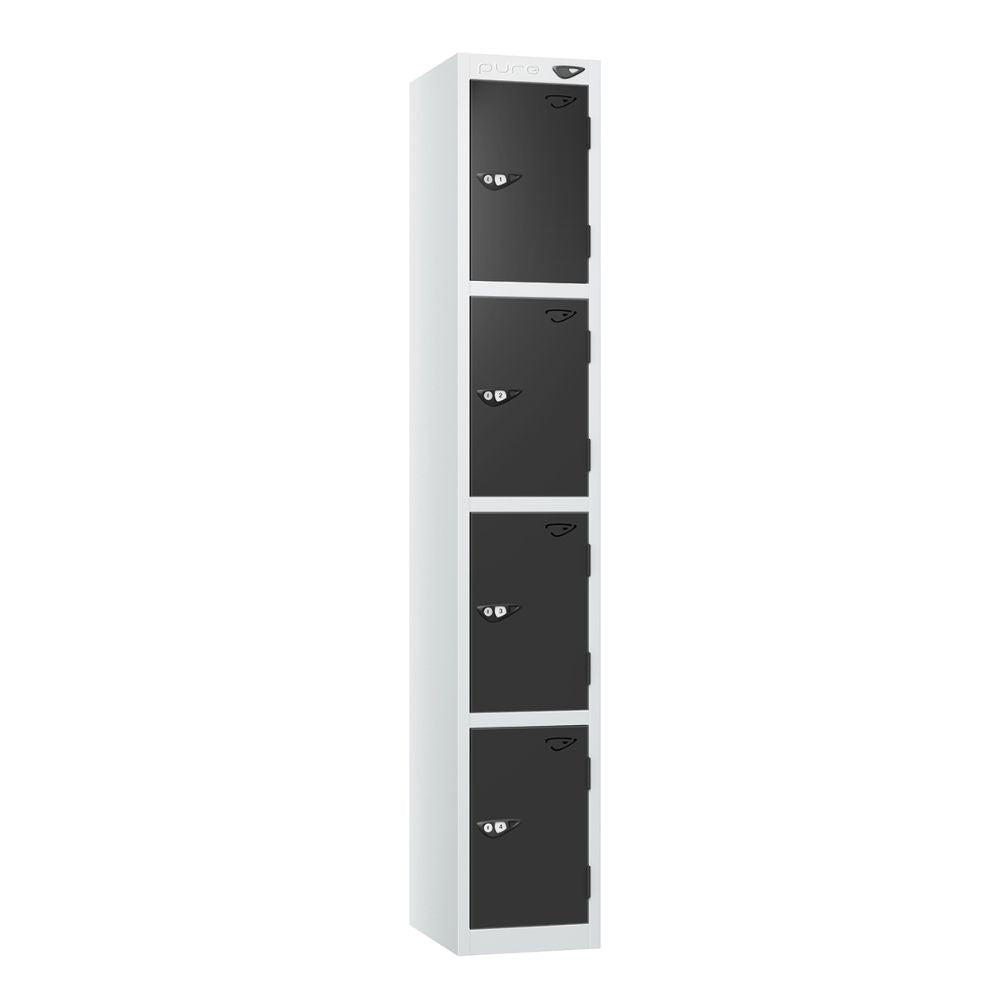Prime 4-Door Steel Locker Arctic White Black