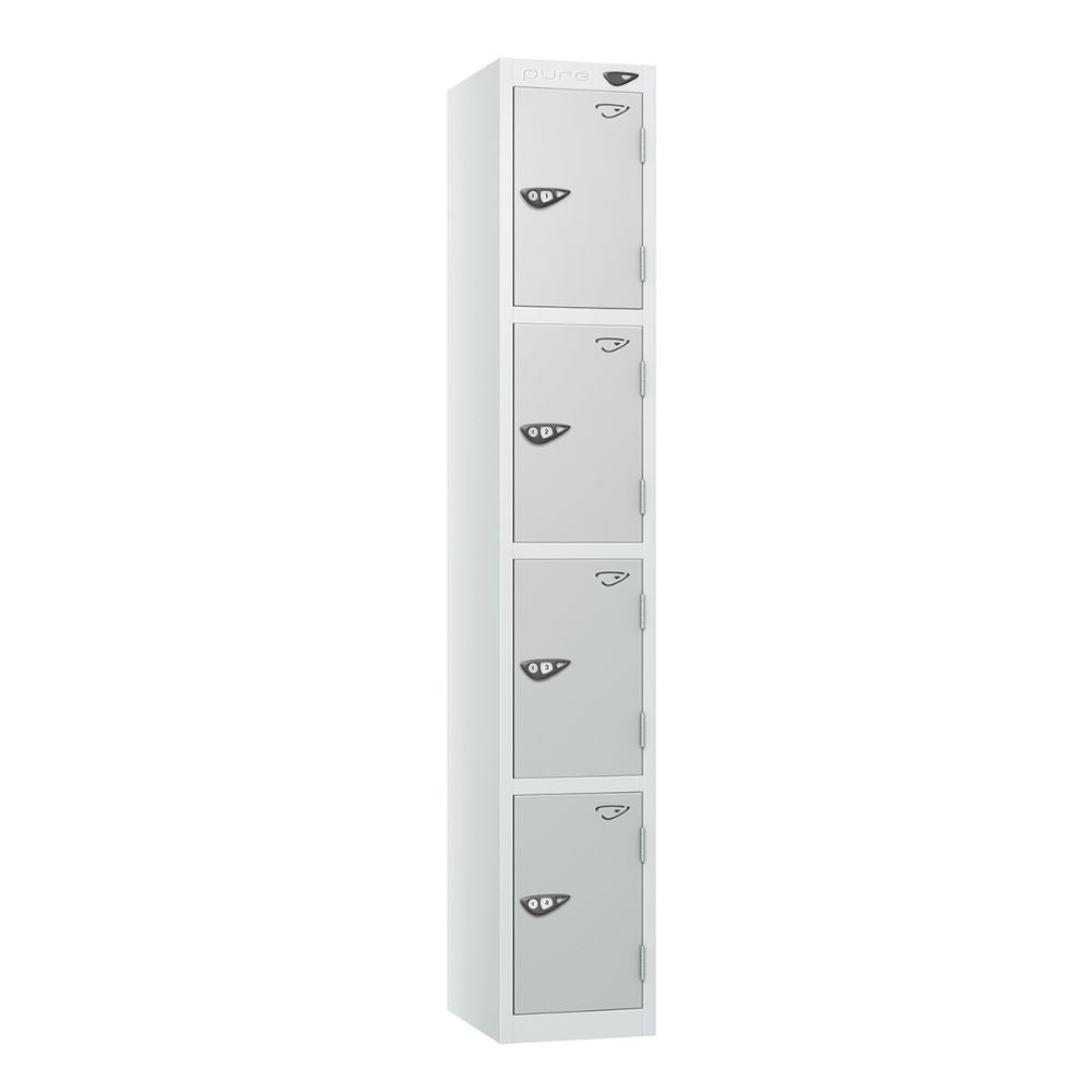Prime 4-Door Steel Locker Arctic White Pearl Silver