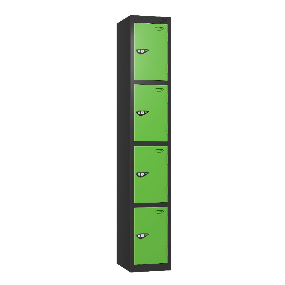 Prime 4-Door Steel Locker Black Forest Green