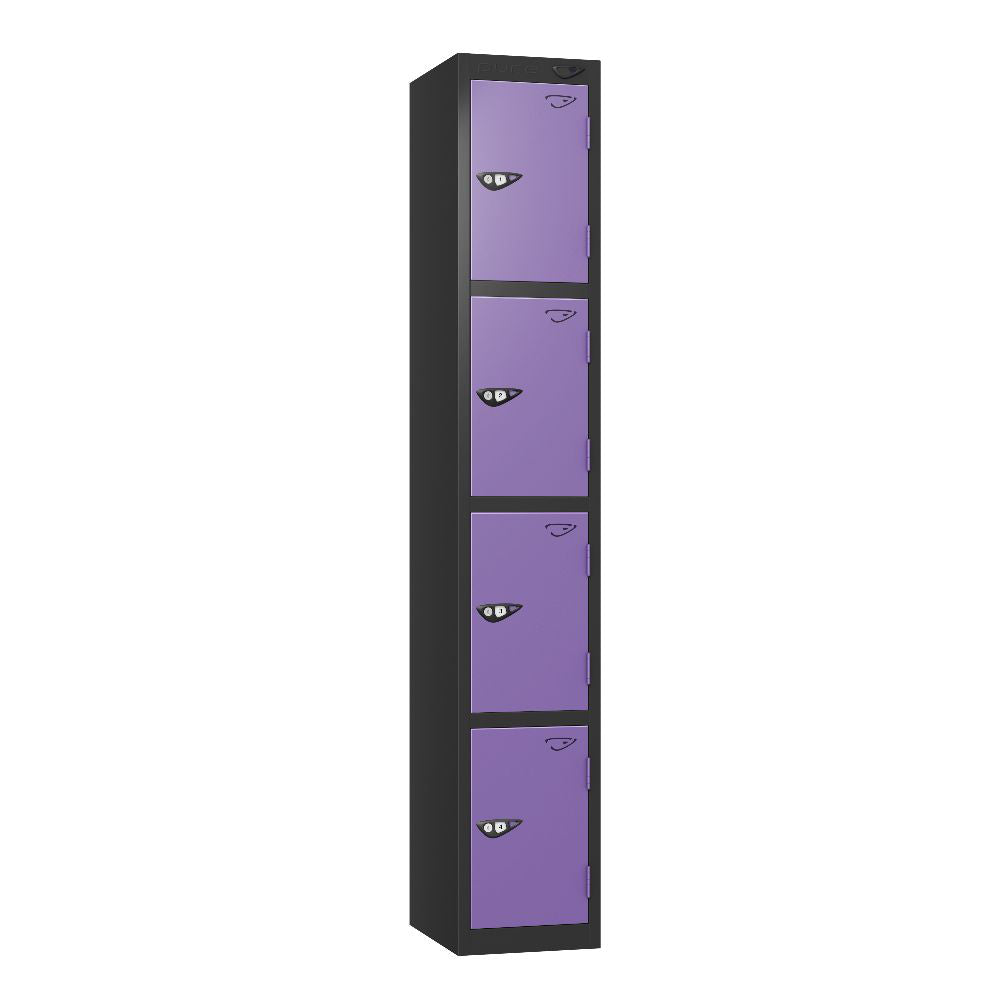 Prime 4-Door Steel Locker Black Orchid Violet