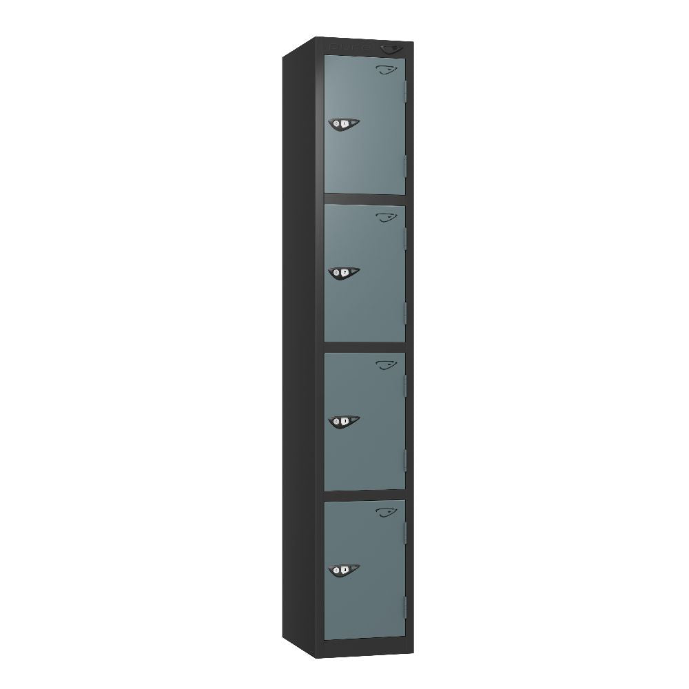 Prime 4-Door Steel Locker Black Slate Grey