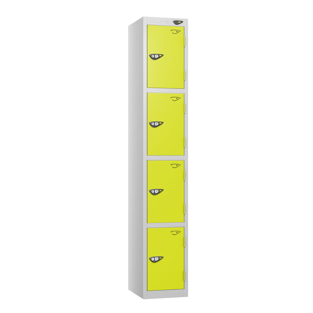 Prime 4-Door Steel Locker Pearl Silver Lime Light