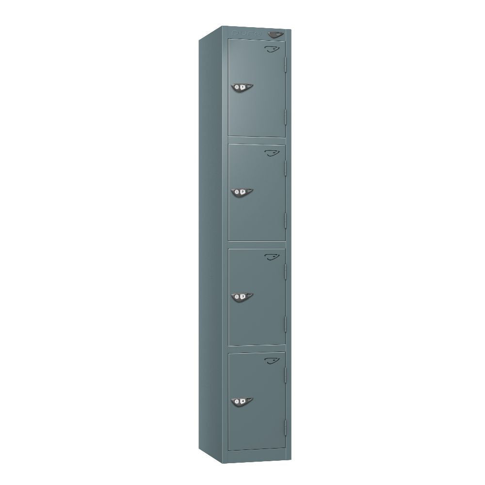 Prime 4-Door Steel Locker Slate Grey Grey Blue