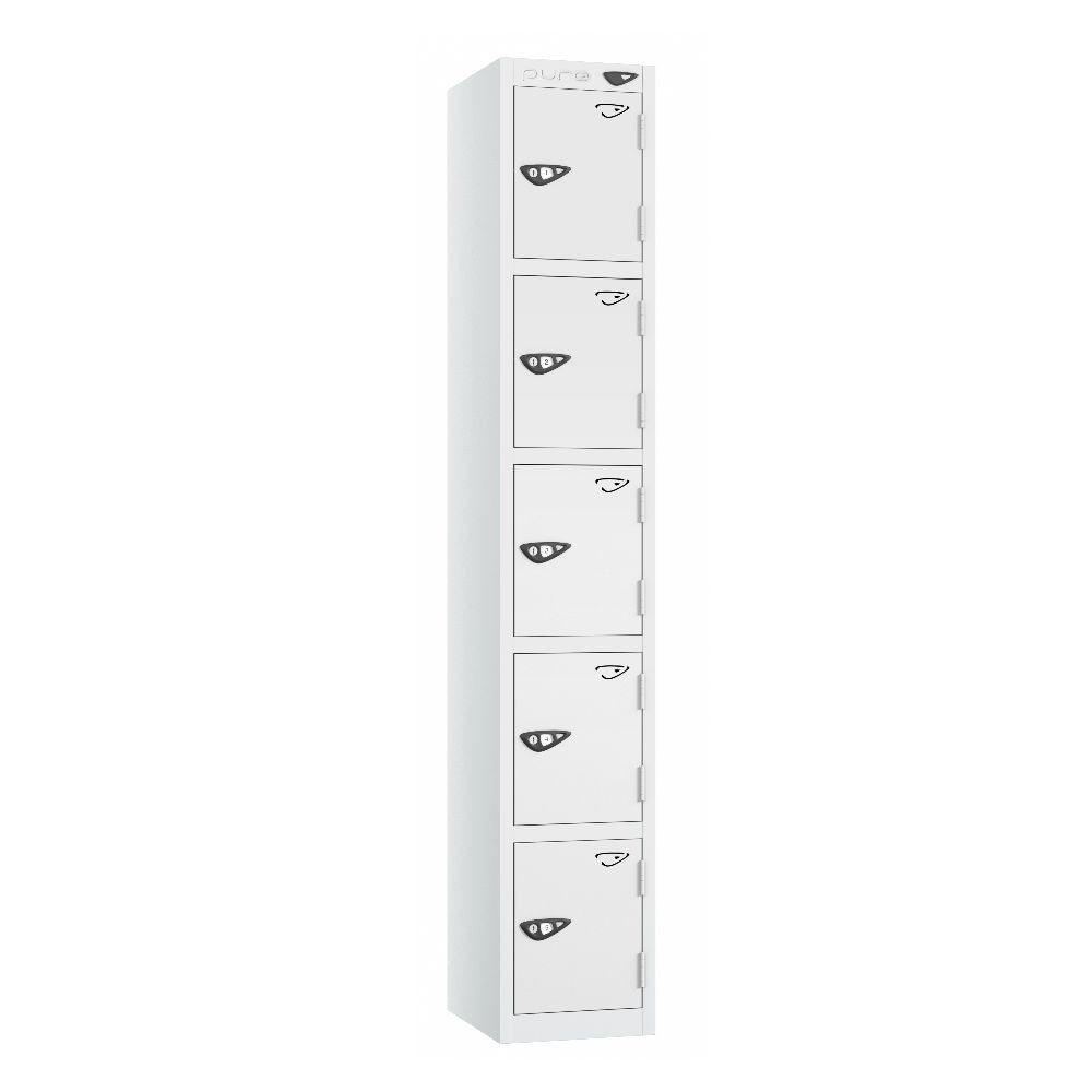 Prime 5-Door Steel Locker Arctic White Arctic White