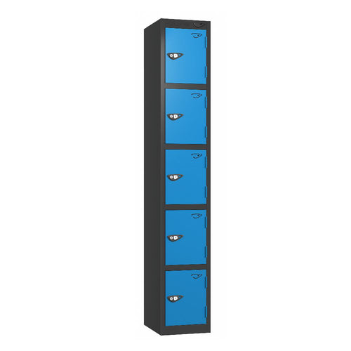 Prime 5-Door Steel Locker Black Black