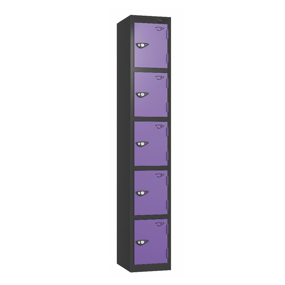Prime 5-Door Steel Locker Black Orchid Violet