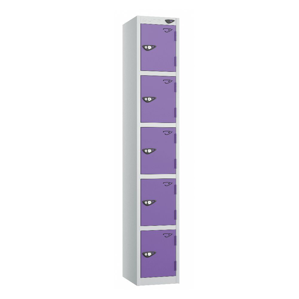 Prime 5-Door Steel Locker Pearl Silver Orchid Violet
