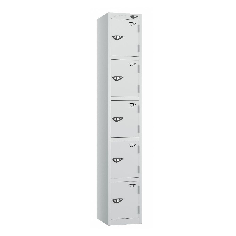 Prime 5-Door Steel Locker Pearl Silver Pearl Silver