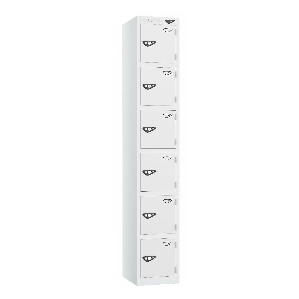 Prime 6-Door Steel Locker Arctic White Arctic White