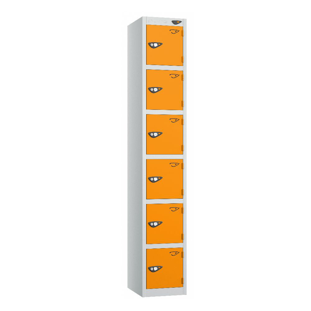 Prime 6-Door Steel Locker Pearl Silver Magma