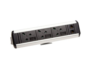 Protea On Desk Power Module With 2X Power 2X Data And 2X Usb Charge Black 11