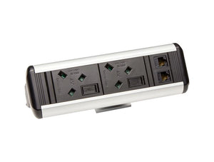 Protea On Desk Power Module With 2X Power 2X Data And 2X Usb Charge Black 8
