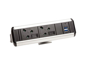 Protea On Desk Power Module With 2X Power 2X Data And 2X Usb Charge White 4