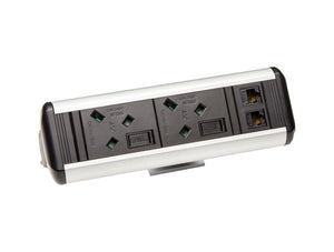 Protea On Desk Power Module With 2X Power 2X Data And 2X Usb Charge White 8