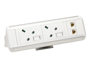 Protea On Desk Power Module With 2X Power 2X Data And 2X Usb Charge White 9