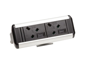 Protea On Desk Power Module With 2X Power And 2X Data Black 10