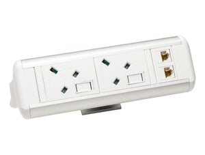 Protea On Desk Power Module With 2X Power And 2X Data Black 2