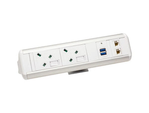 Protea On Desk Power Module With 2X Power And 2X Data Black 9