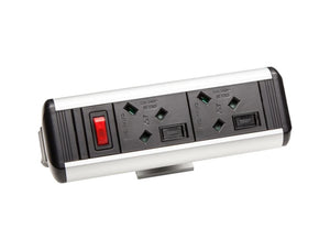 Protea On Desk Power Module With 2X Power And 2X Data Grey 13
