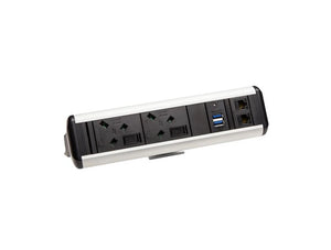 Protea On Desk Power Module With 2X Power And 2X Data Grey 9