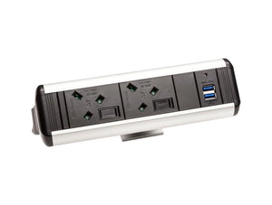 Protea On Desk Power Module With 2X Power And 2X Data White 3