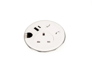 Punto Plus In Desk Power Module White