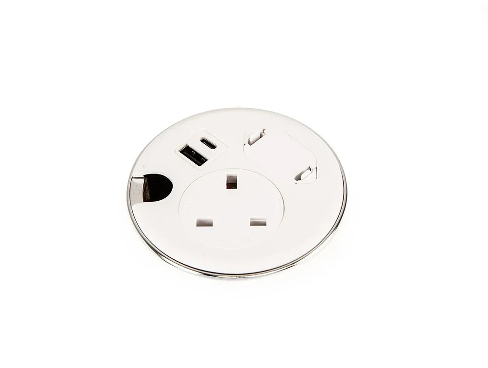 Punto Plus In Desk Power Module White