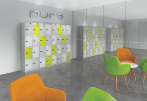 Pure Prime Room Steel lockers Lime light and Magma