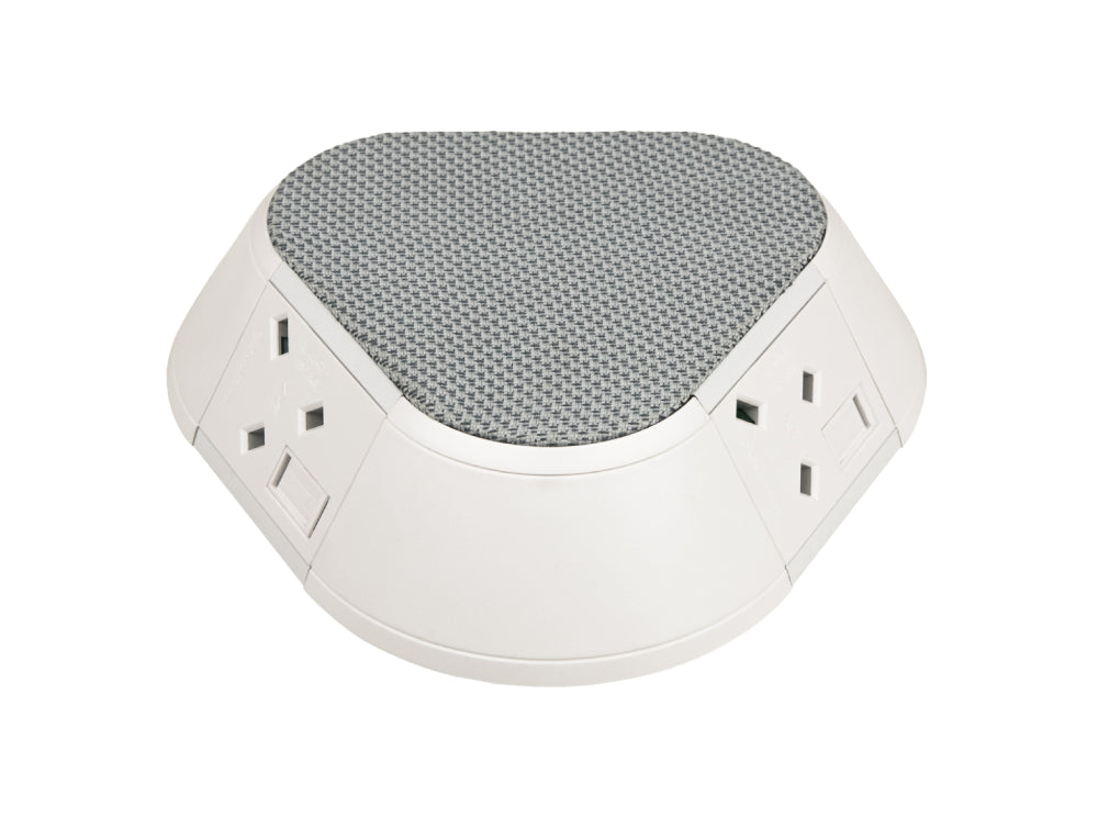 Pyramid 2 No UK Fused Socket White