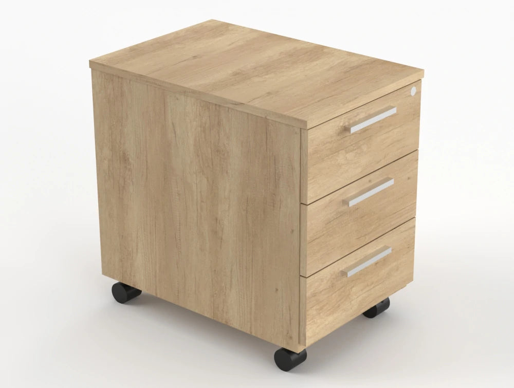Quando Executive Mobile Pedestal Natural Oak Finish