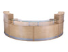 Rec Fhrlhr Cco Elite 4 Section Semi Circle Reception Unit In Oak