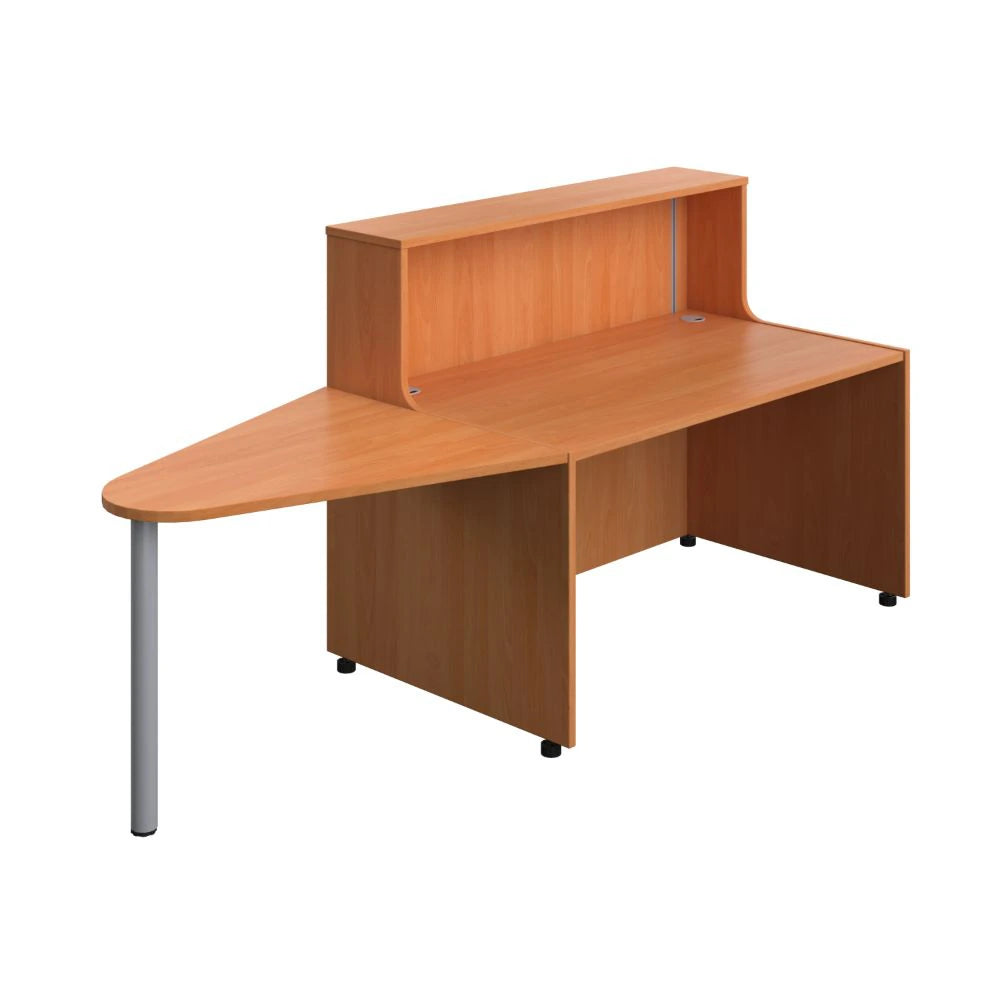 Reception Unit with Extension (FSC) - 1400 - Beech/Beech