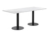 Rectangular Dining or Conference Black Table 1800mm 4