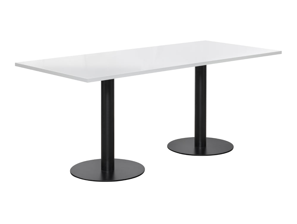 Rectangular Dining or Conference Black Table 1800mm 4